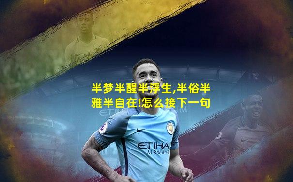 半梦半醒半浮生,半俗半雅半自在!怎么接下一句