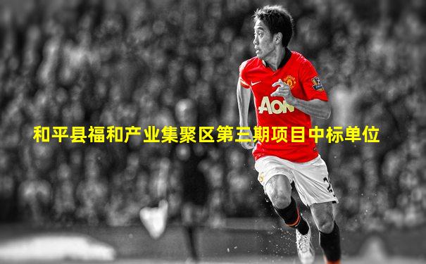 和平县福和产业集聚区第三期项目中标单位